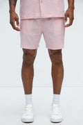 Bahamas Linen Shorts - Pink