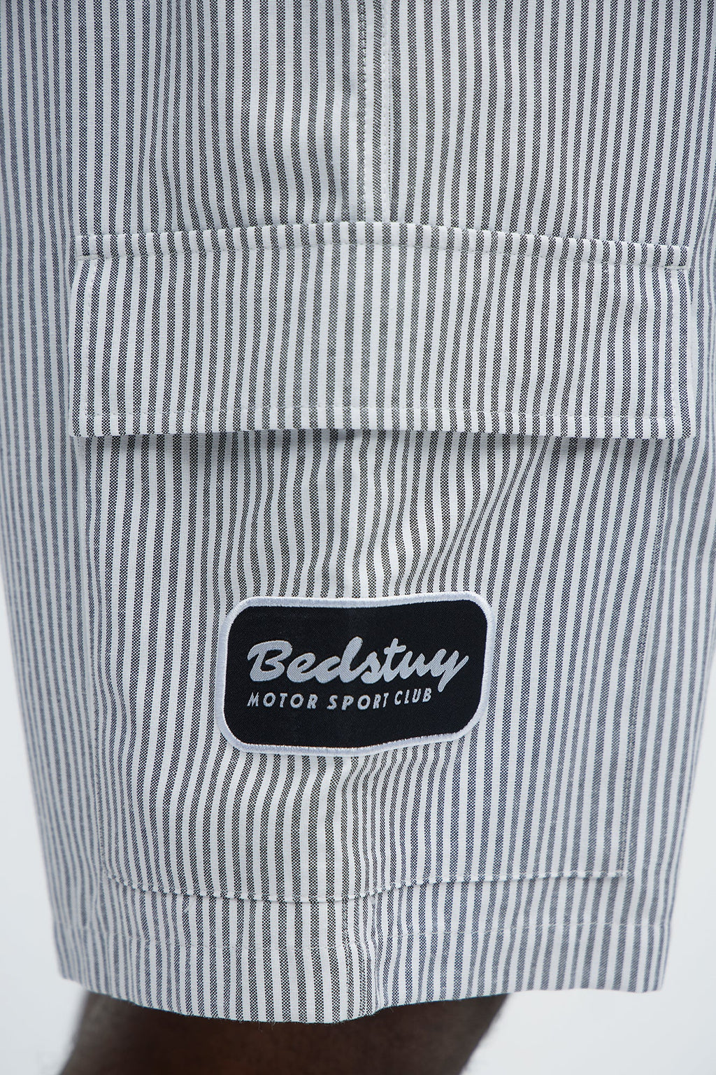 Bedstuy Patch Relaxed Shorts - Black/White