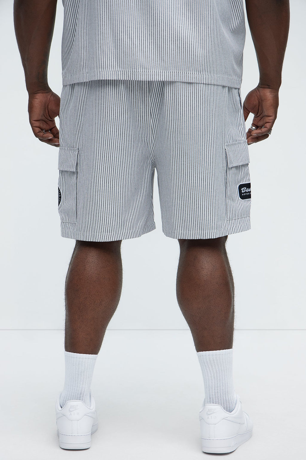 Bedstuy Patch Relaxed Shorts - Black/White