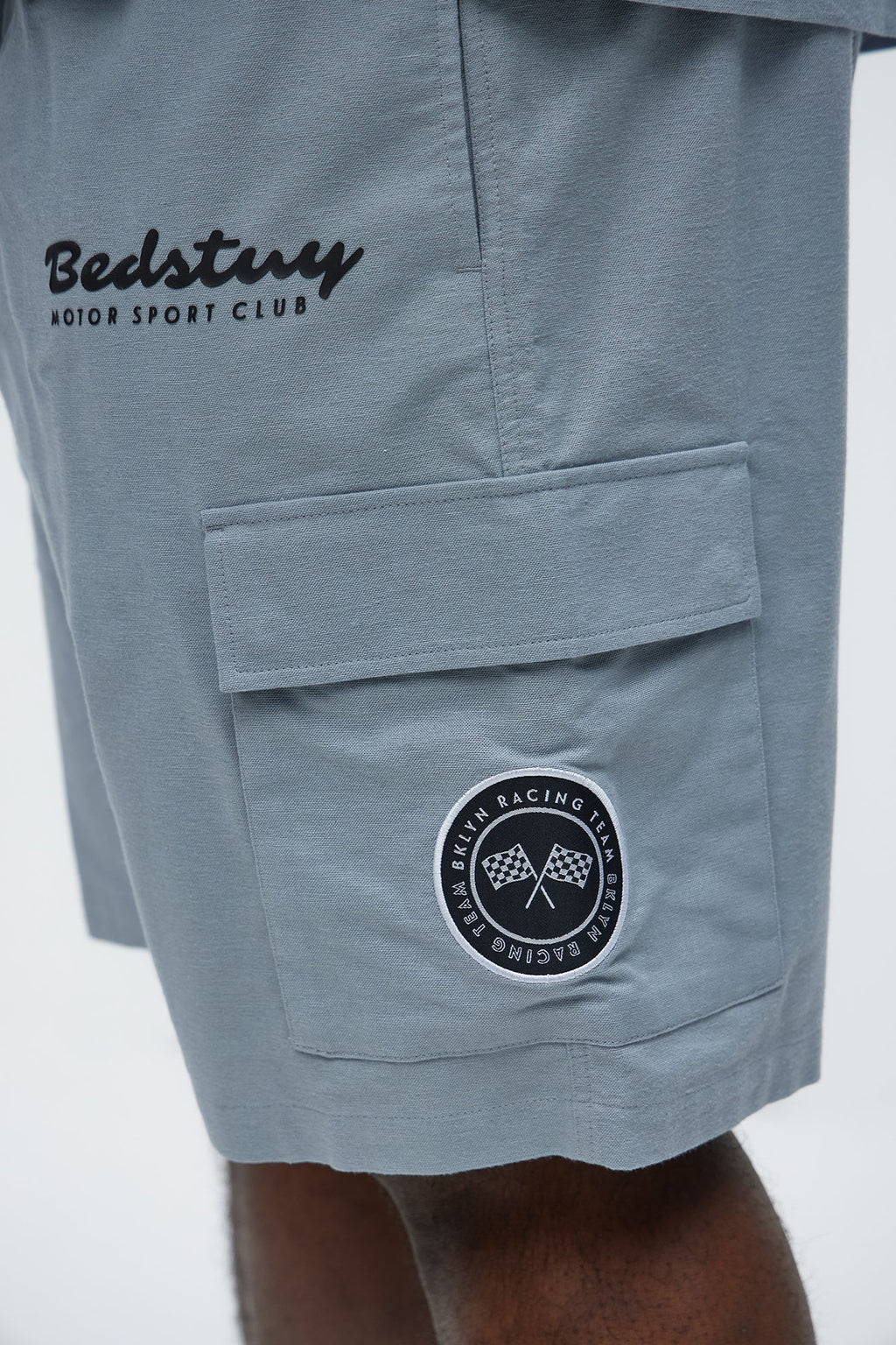 Bedstuy Patch Relaxed Shorts - Light Blue