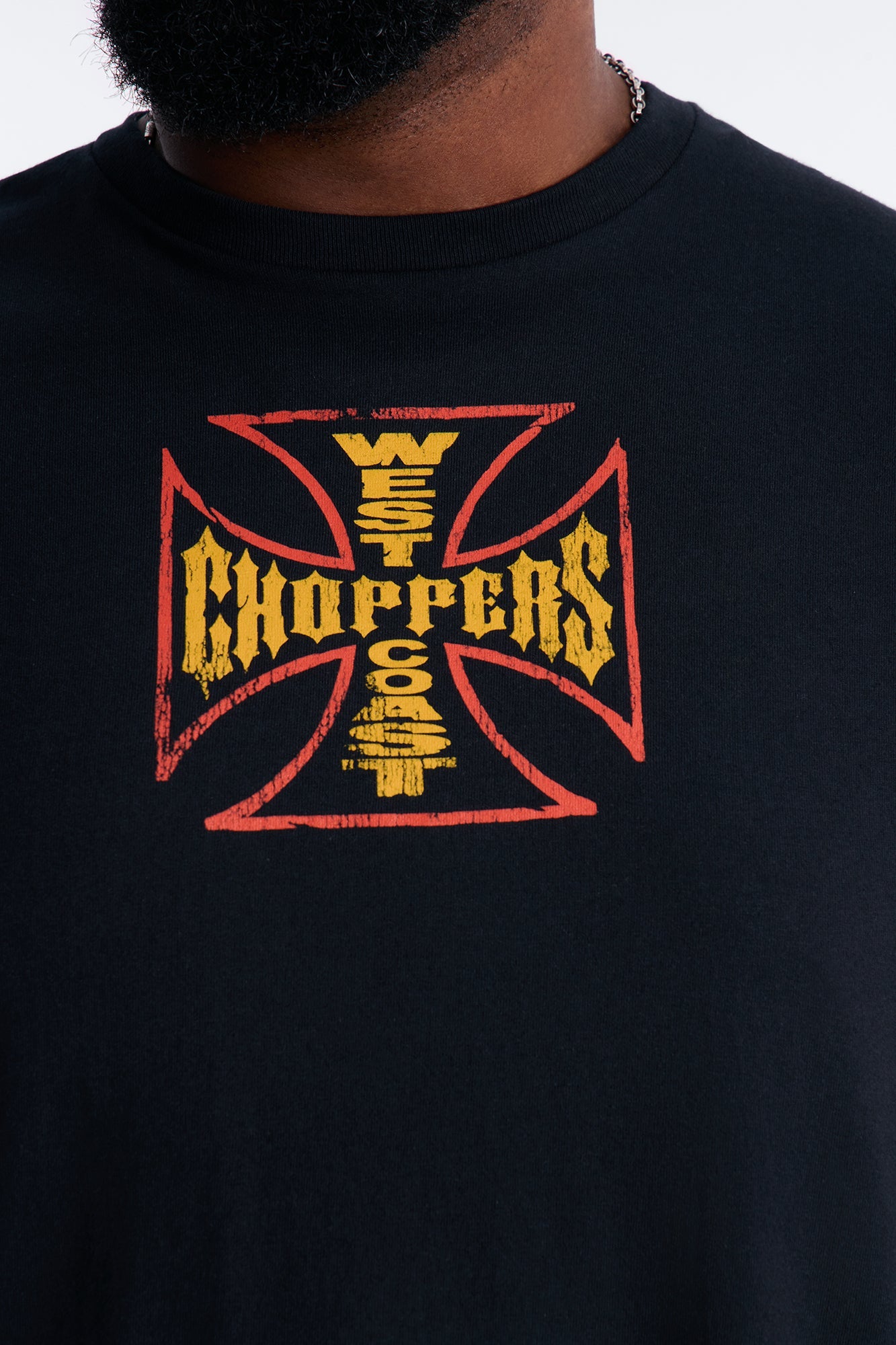 West Coast Choppers Cobra Puff Print Short Sleeve Tee - Black