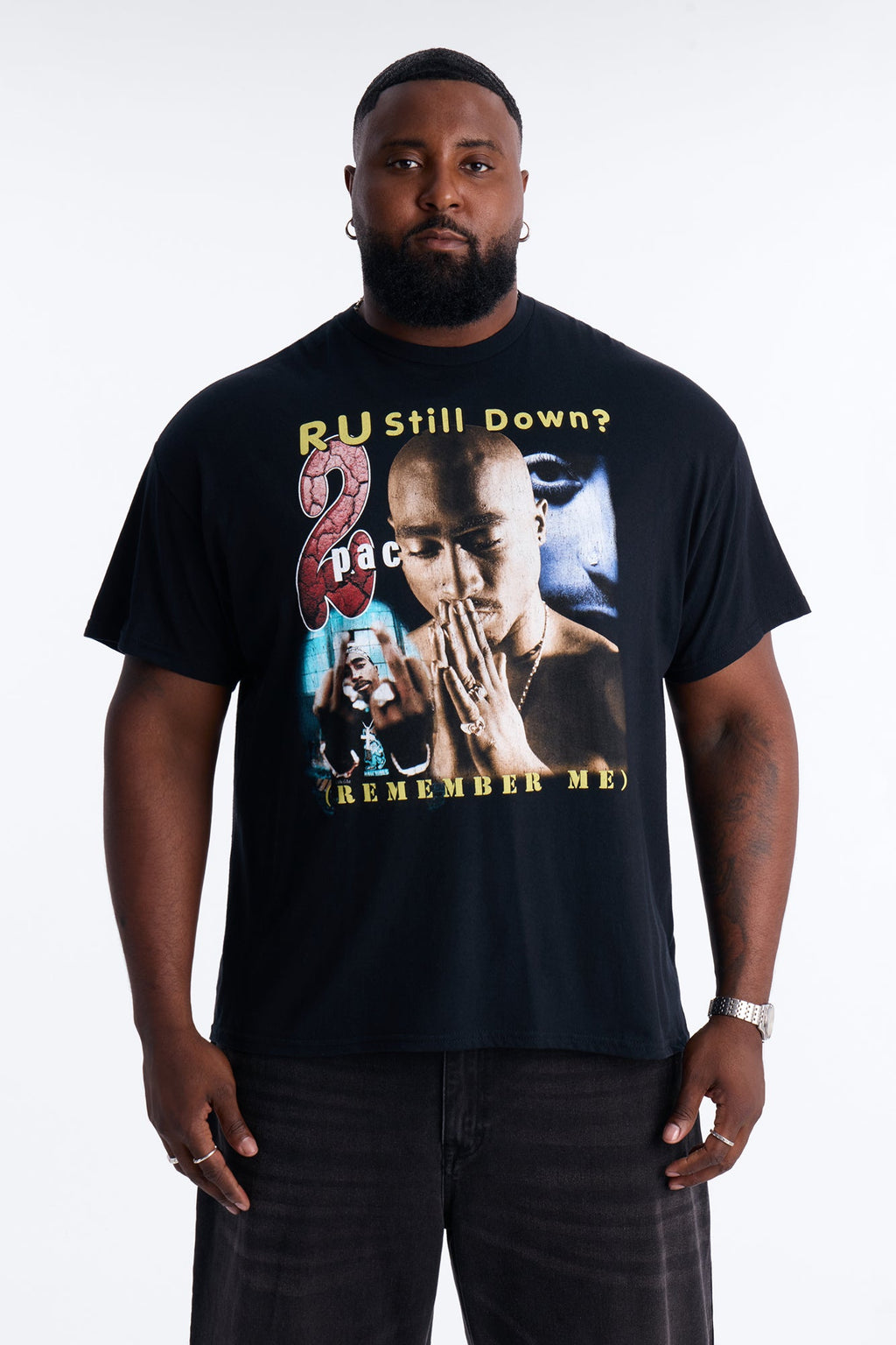 2pac R U Still Down Short Sleeve Tee - Black