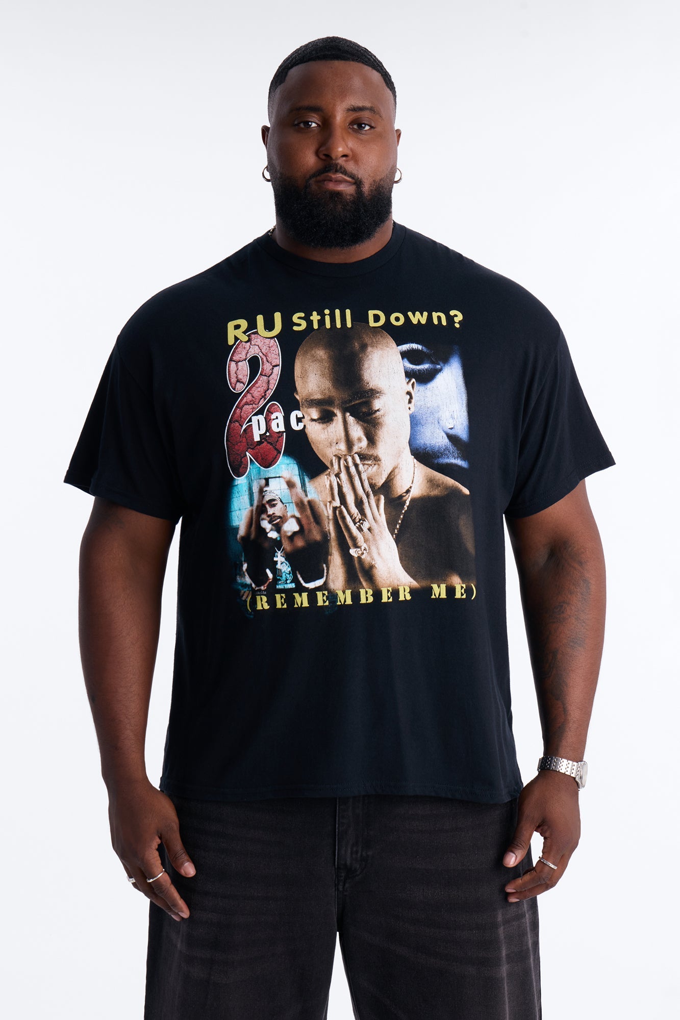 2pac R U Still Down Short Sleeve Tee - Black