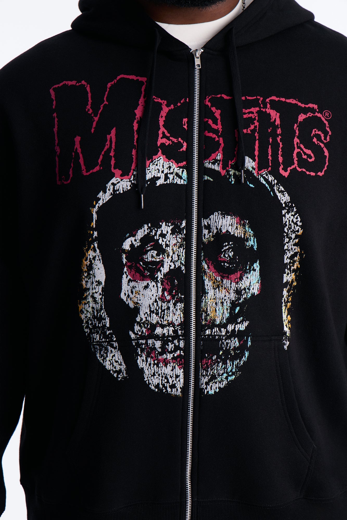 MIsfits Vintage Zip Hoodie - Black Wash
