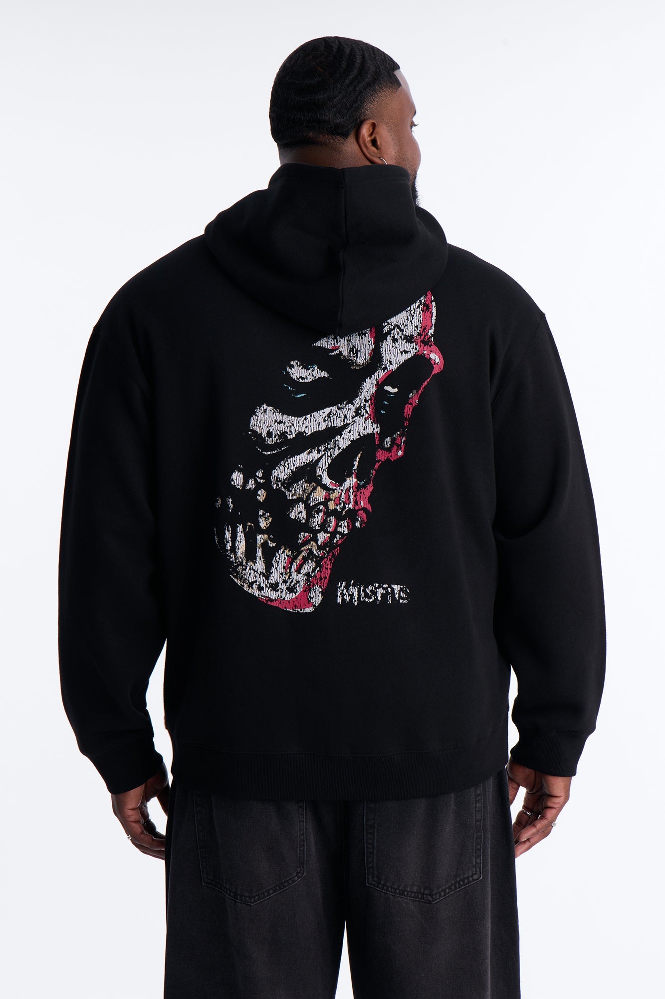 MIsfits Vintage Zip Hoodie - Black Wash