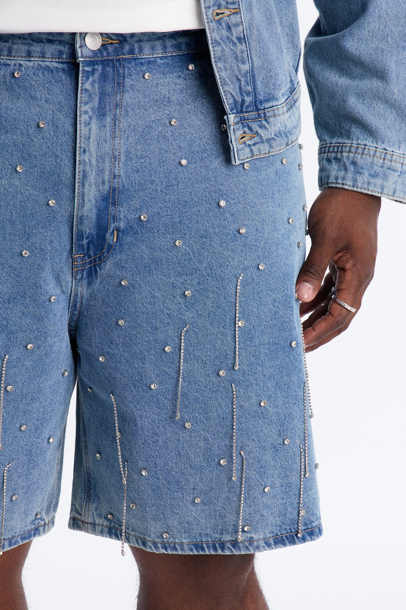 Relaxed Street Ice Denim Short - Light Wash