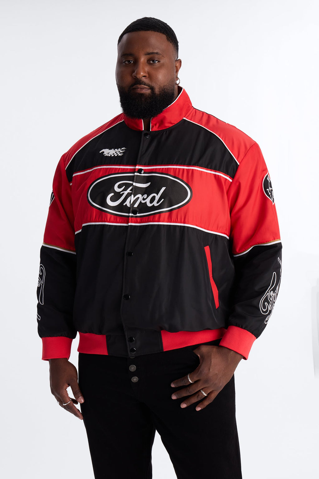 Oversized Ford Need For Speed Racing Jacket - Red