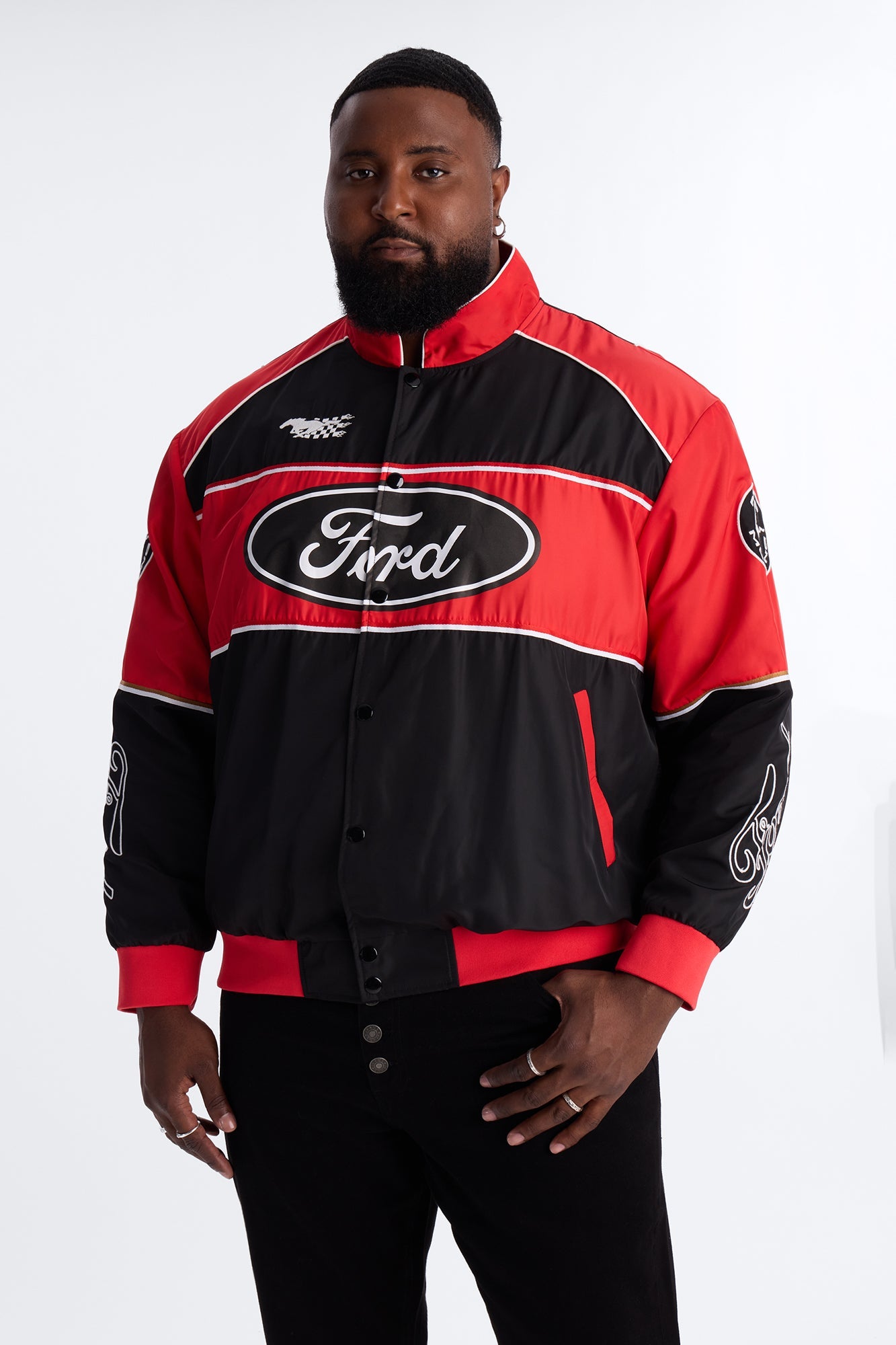 Oversized Ford Need For Speed Racing Jacket - Red