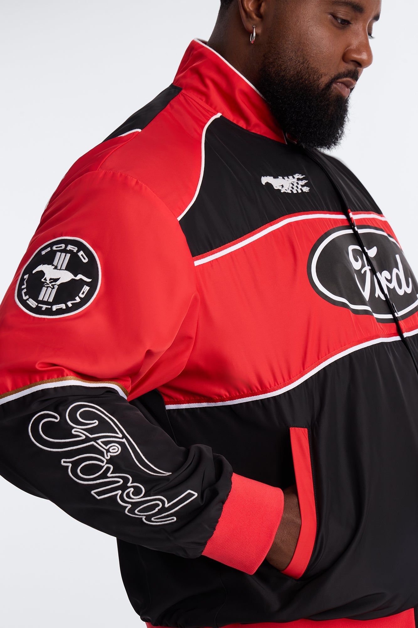 Oversized Ford Need For Speed Racing Jacket - Red