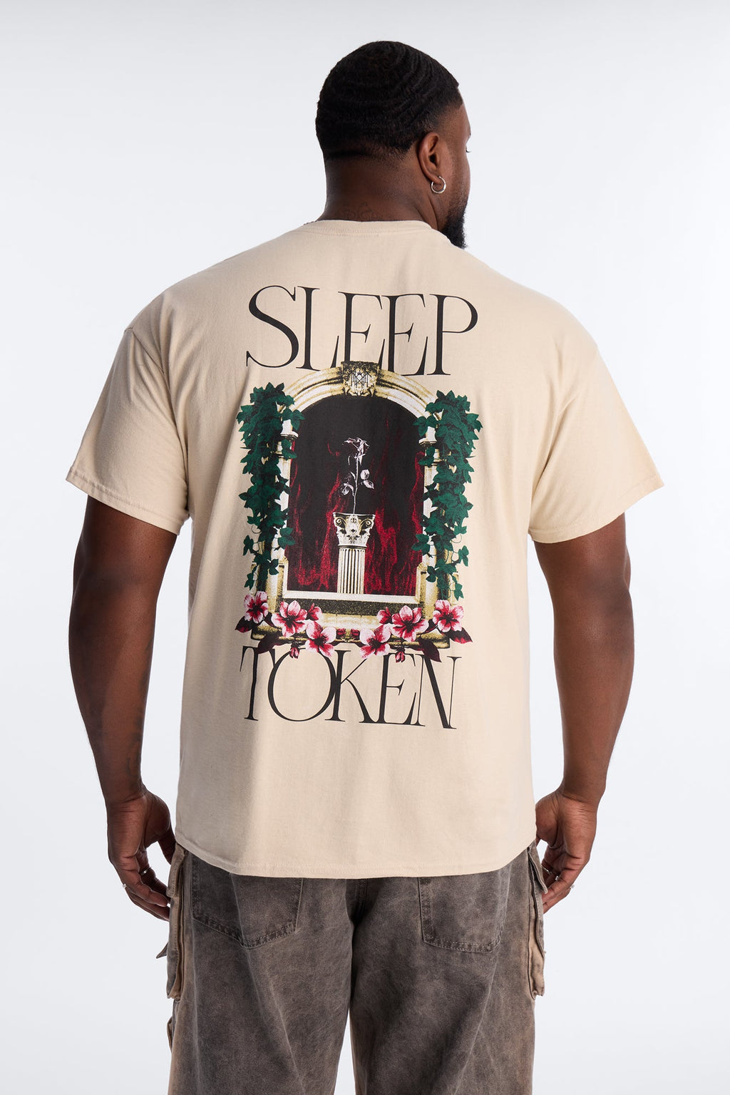 Sleep Token Rose Short Sleeve Tee - Cream