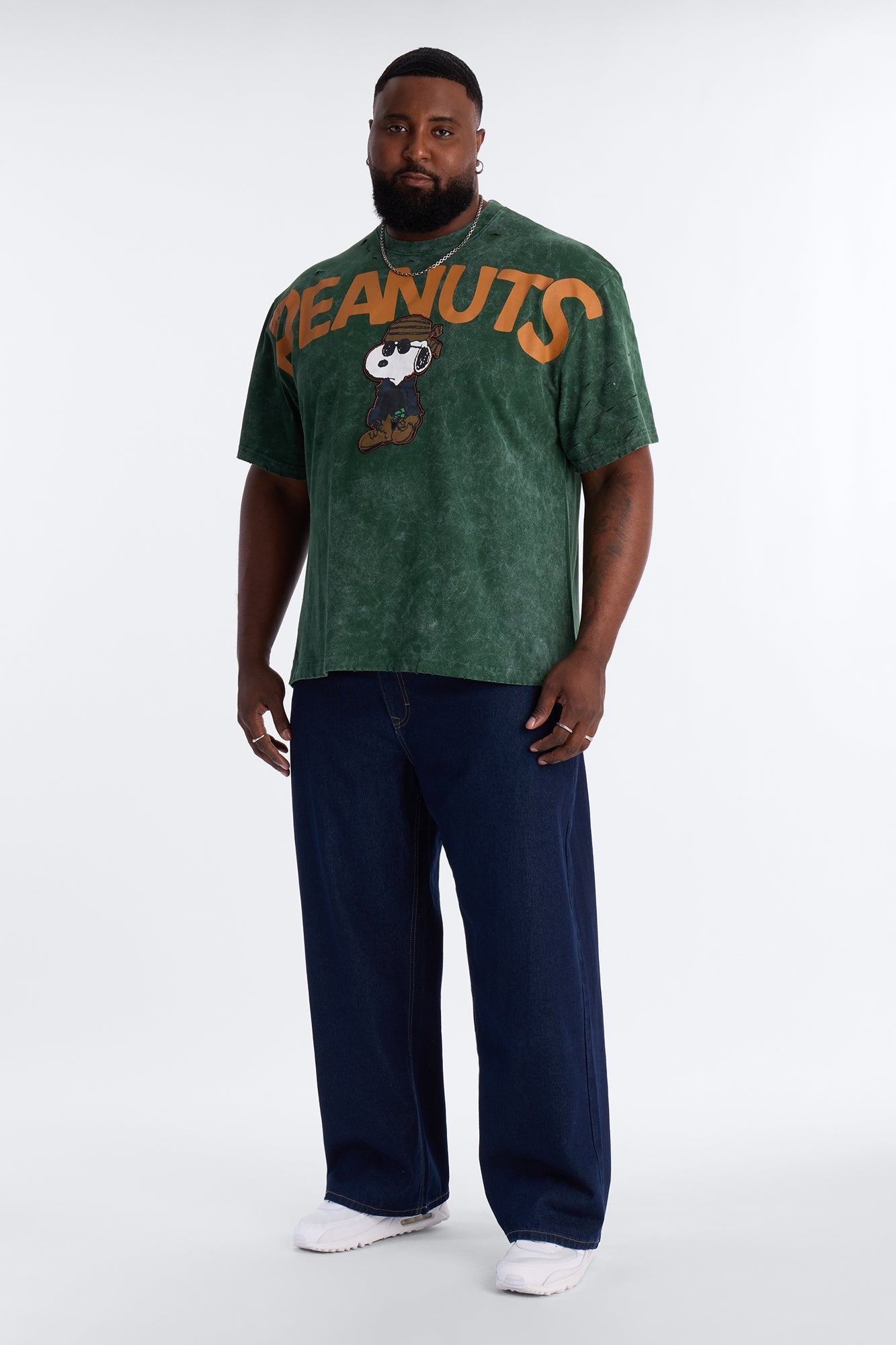 Peanuts Cool Vibes Graphic Short Sleeve Tee - Hunter Green