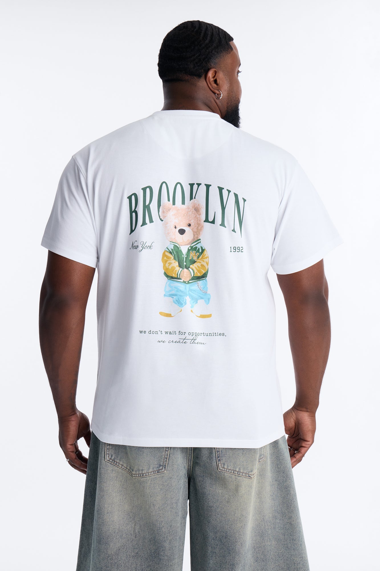 Brooklyn Bear Short Sleeve Tee - White