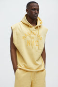 Manhattan Sleeveless Hoodie - Yellow