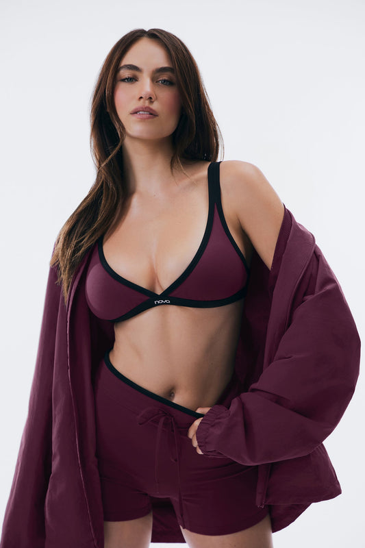ProStretch™ Triangle Sports Bra - Merlot