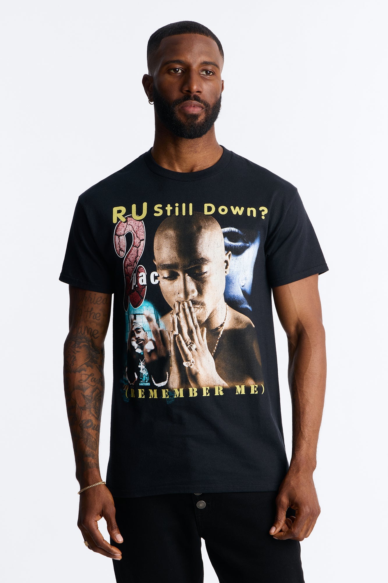2pac R U Still Down Short Sleeve Tee - Black