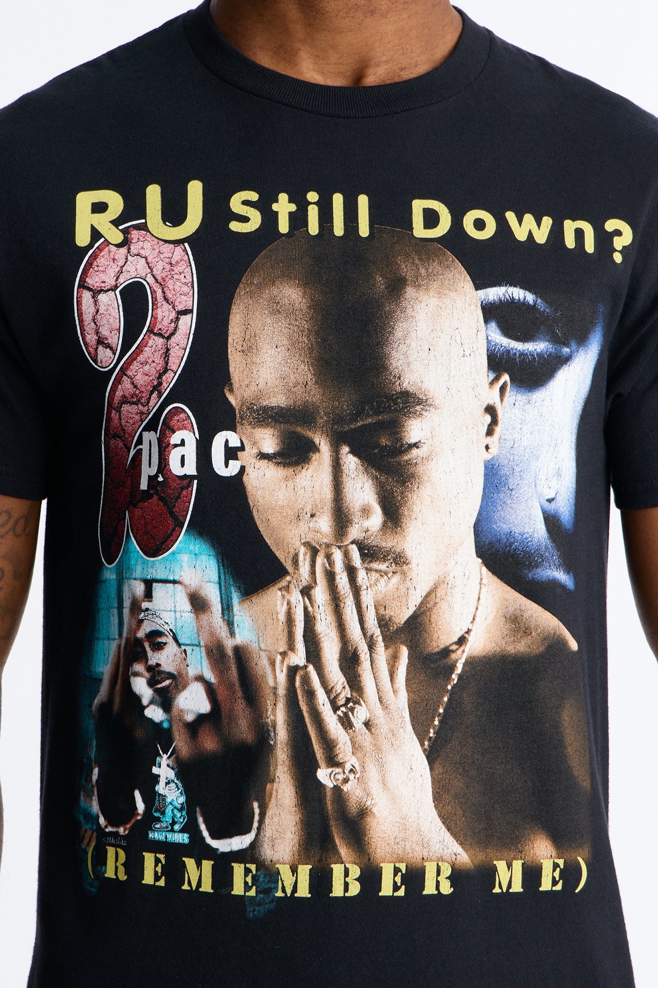 2pac R U Still Down Short Sleeve Tee - Black