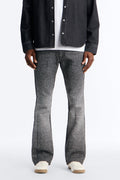 Stacked Slim Flare Tapestry Jean - Grey