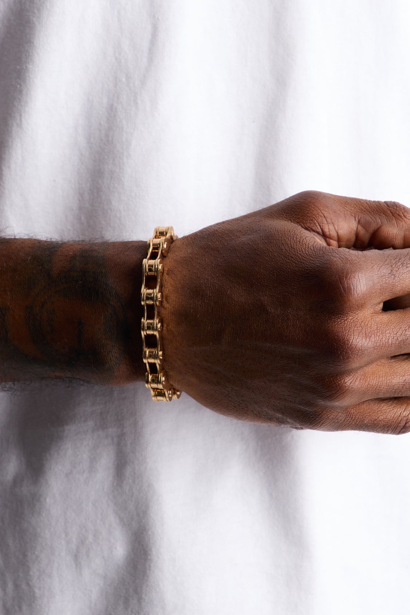Maverick Bike Chain Link Bracelet - Gold