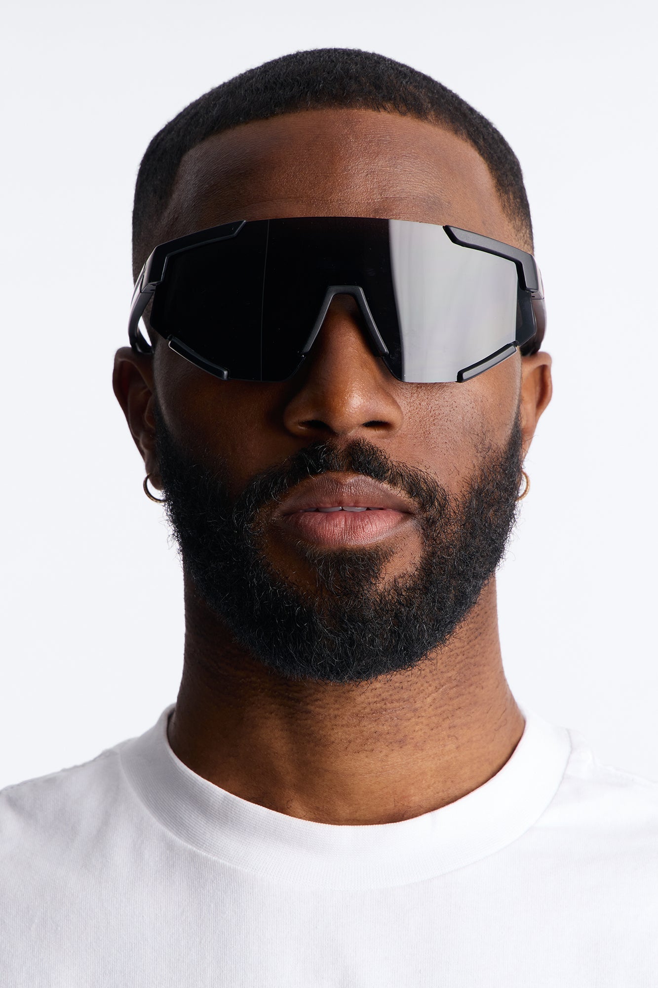 Striving Forward Sport Wrap Sunglasses - Black/Grey