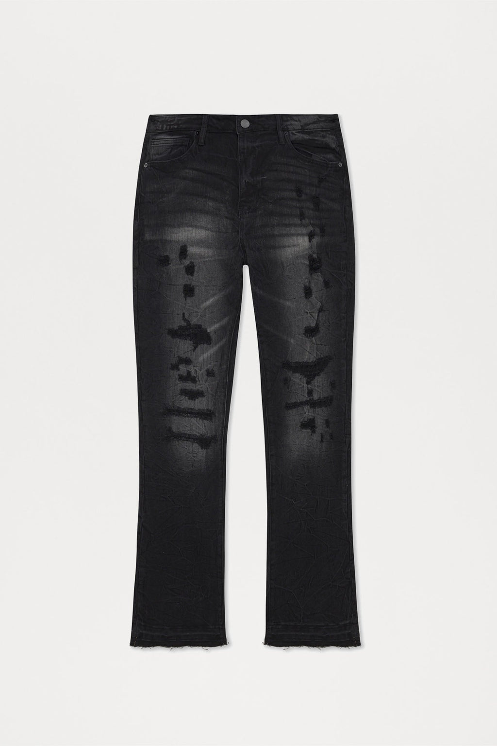 Undercover Slim Stacked Flare Jeans - Black Wash