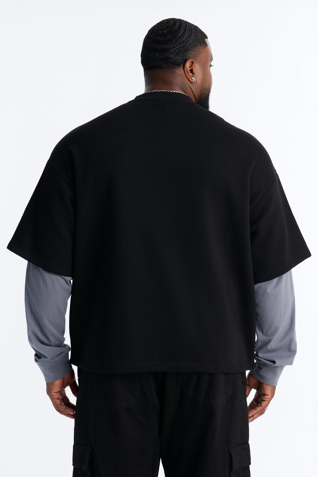 Backstreet Boys Larger Than Life Oversized Fleece Twofer - Black Wash