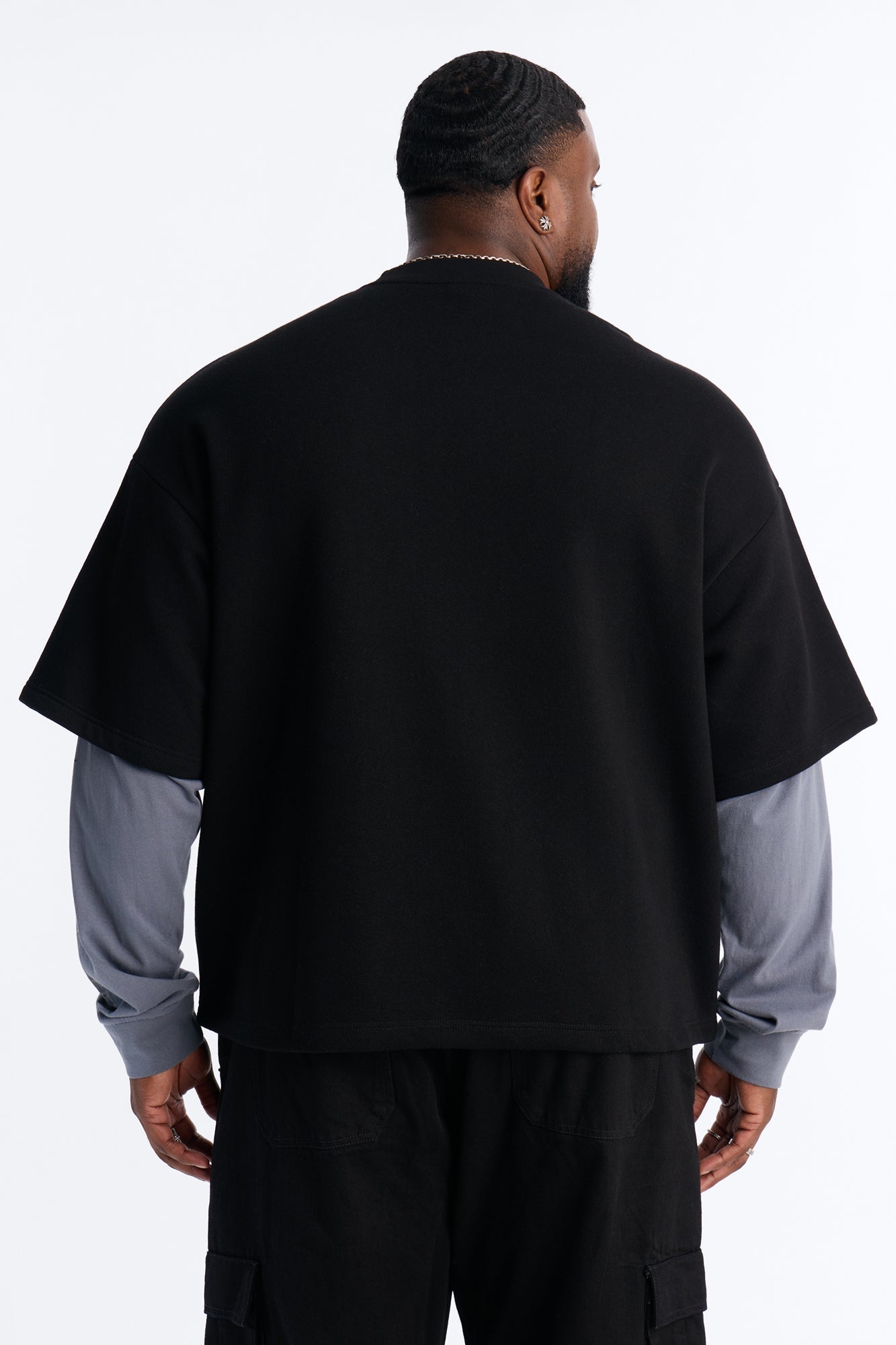 Backstreet Boys Larger Than Life Oversized Fleece Twofer - Black Wash