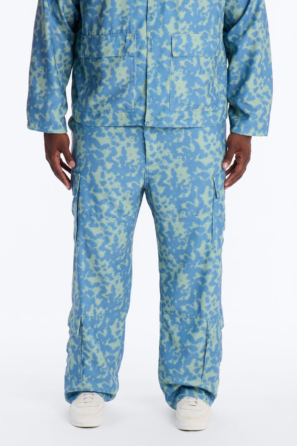 Baggy Terrain Drip Textured Pant - Blue