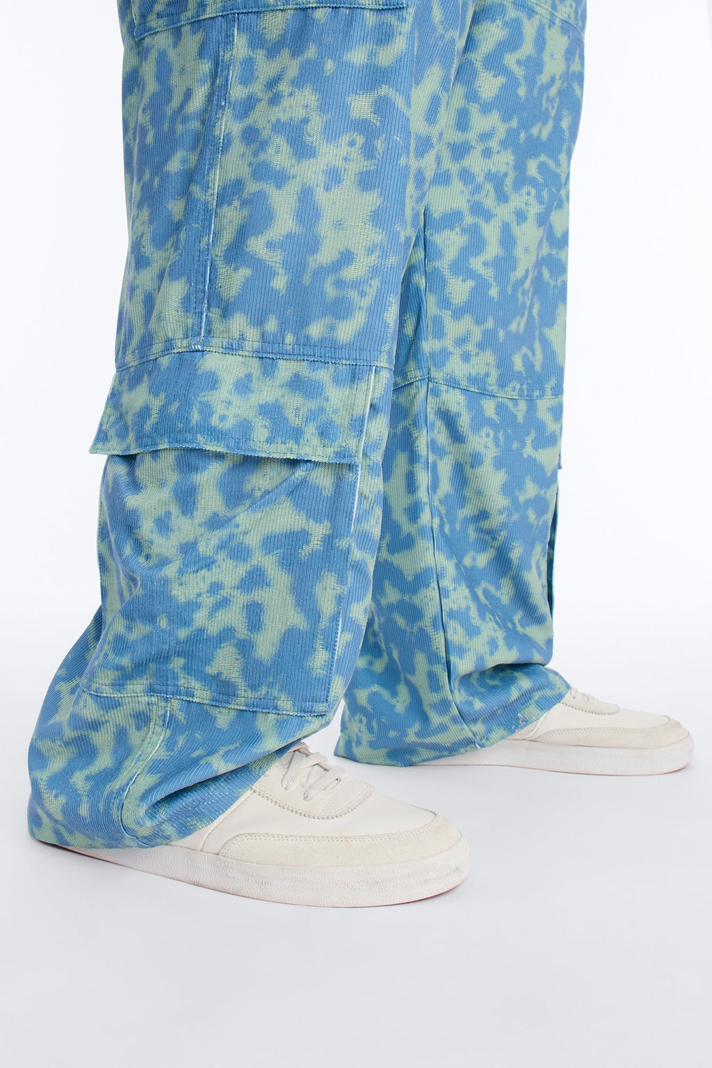 Baggy Terrain Drip Textured Pant - Blue