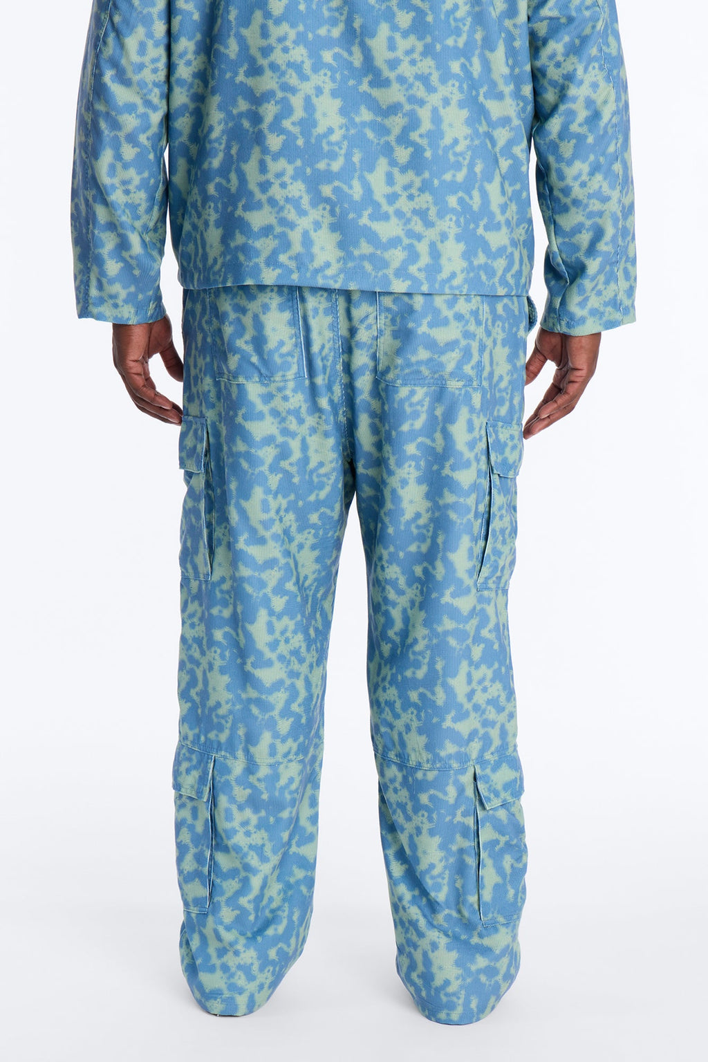 Baggy Terrain Drip Textured Pant - Blue
