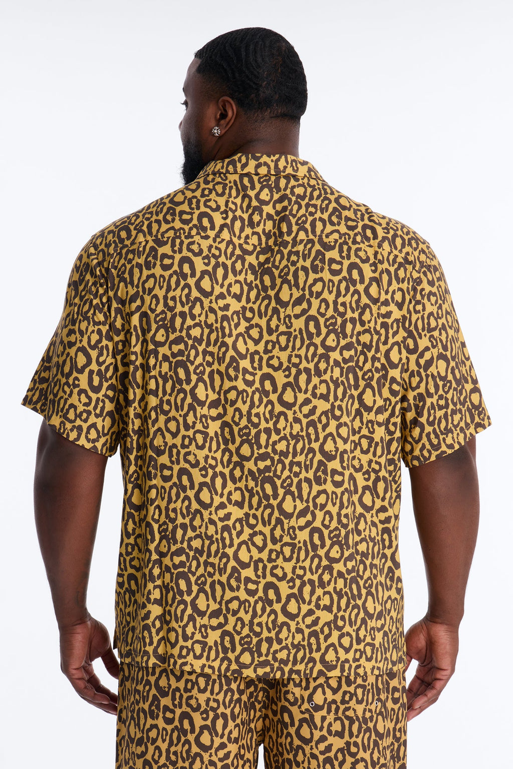 Loyalty In The Wild Short Sleeve Cuban Collar Shirt - Leopard