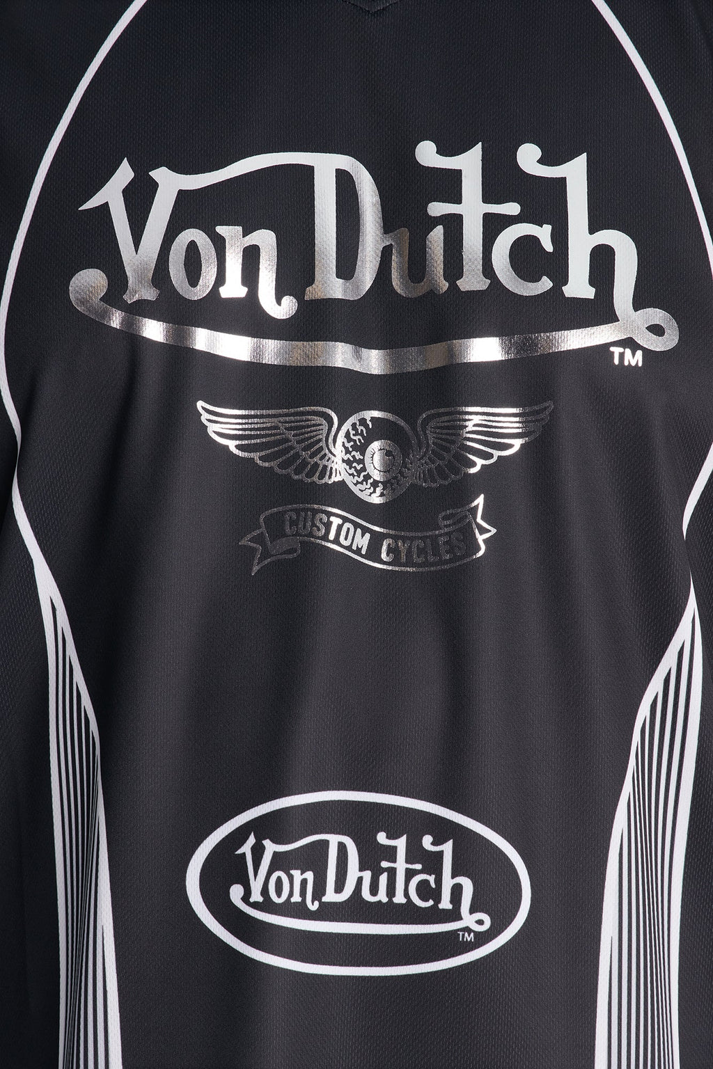 Von Dutch Chrome Flame Jersey - Black