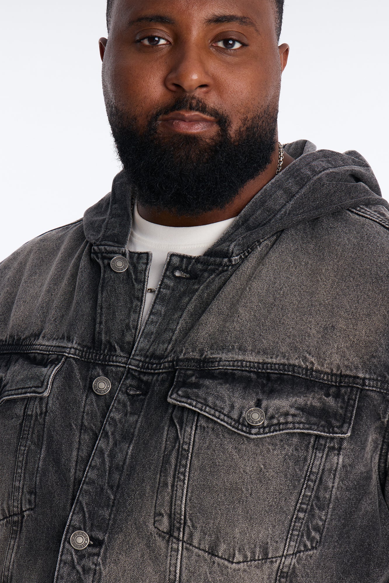 Shrunken Off Duty Denim Trucker Jacket - Black Wash
