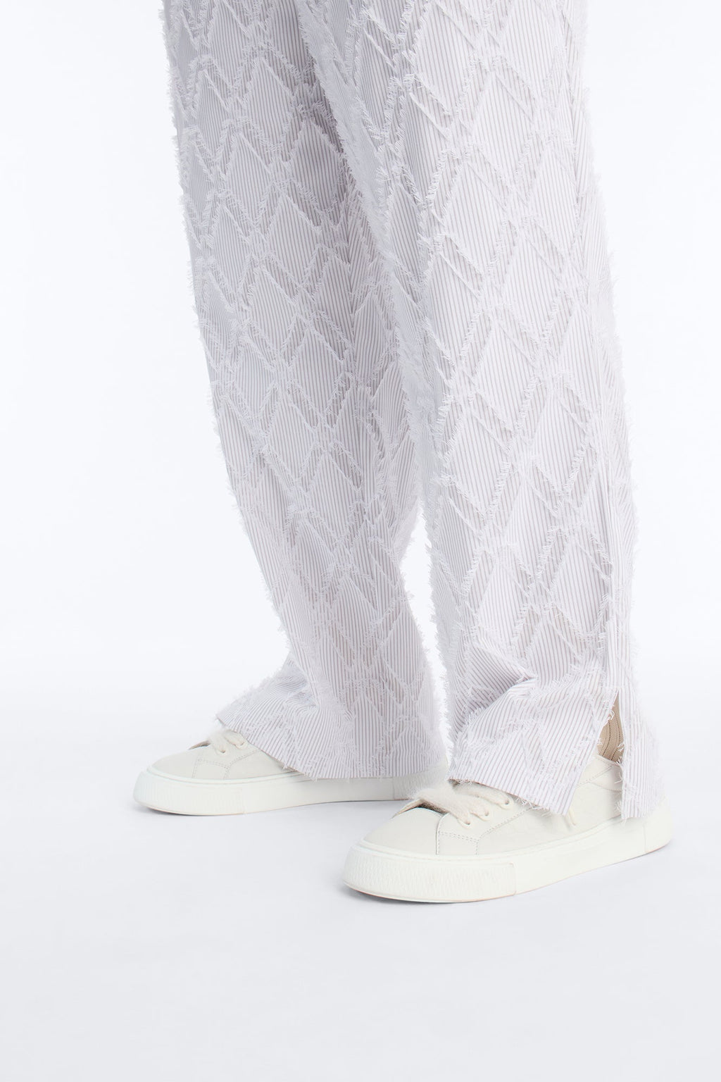 Straight Sahara Stripe Pant - White