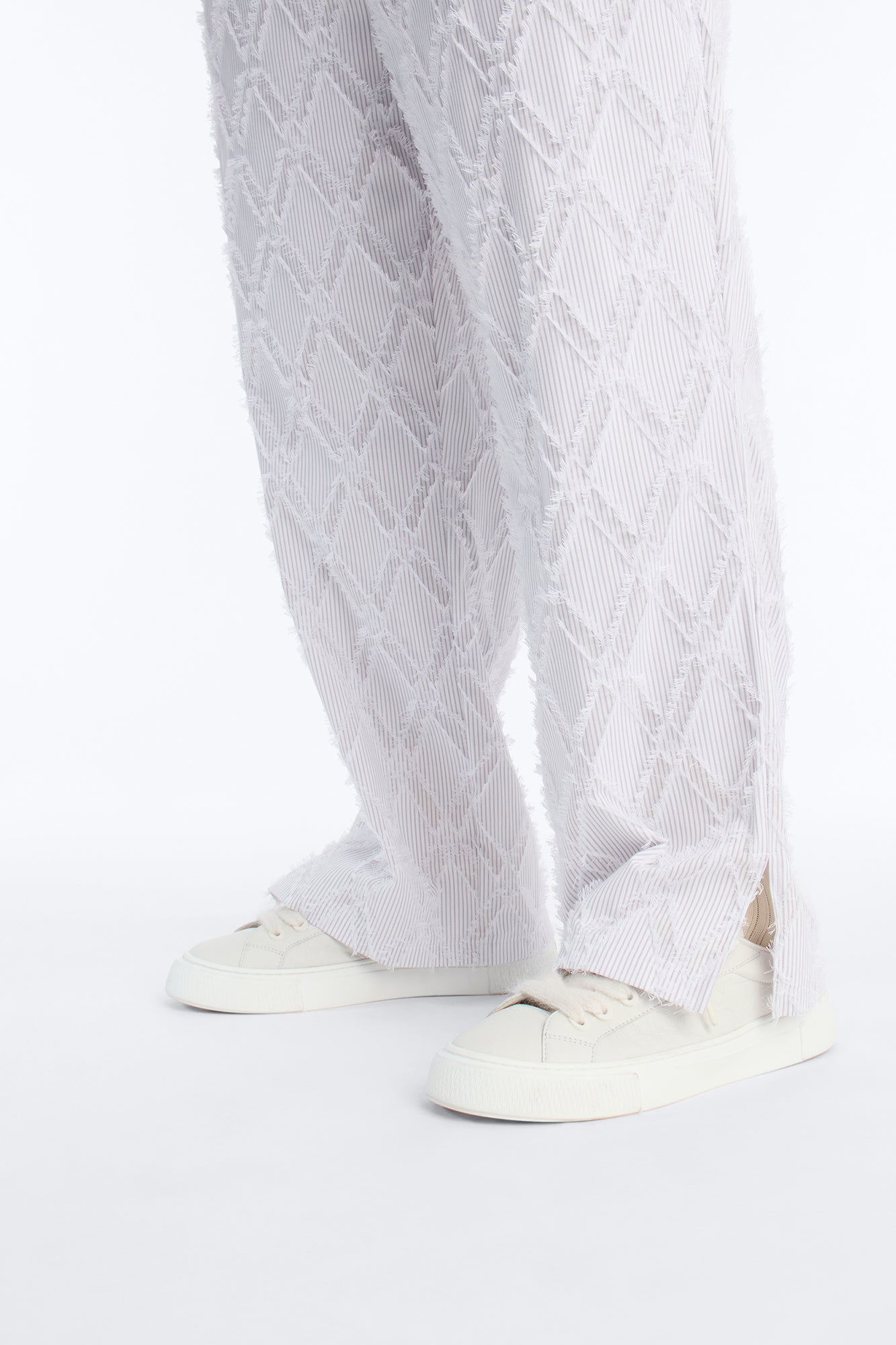 Straight Sahara Stripe Pant - White