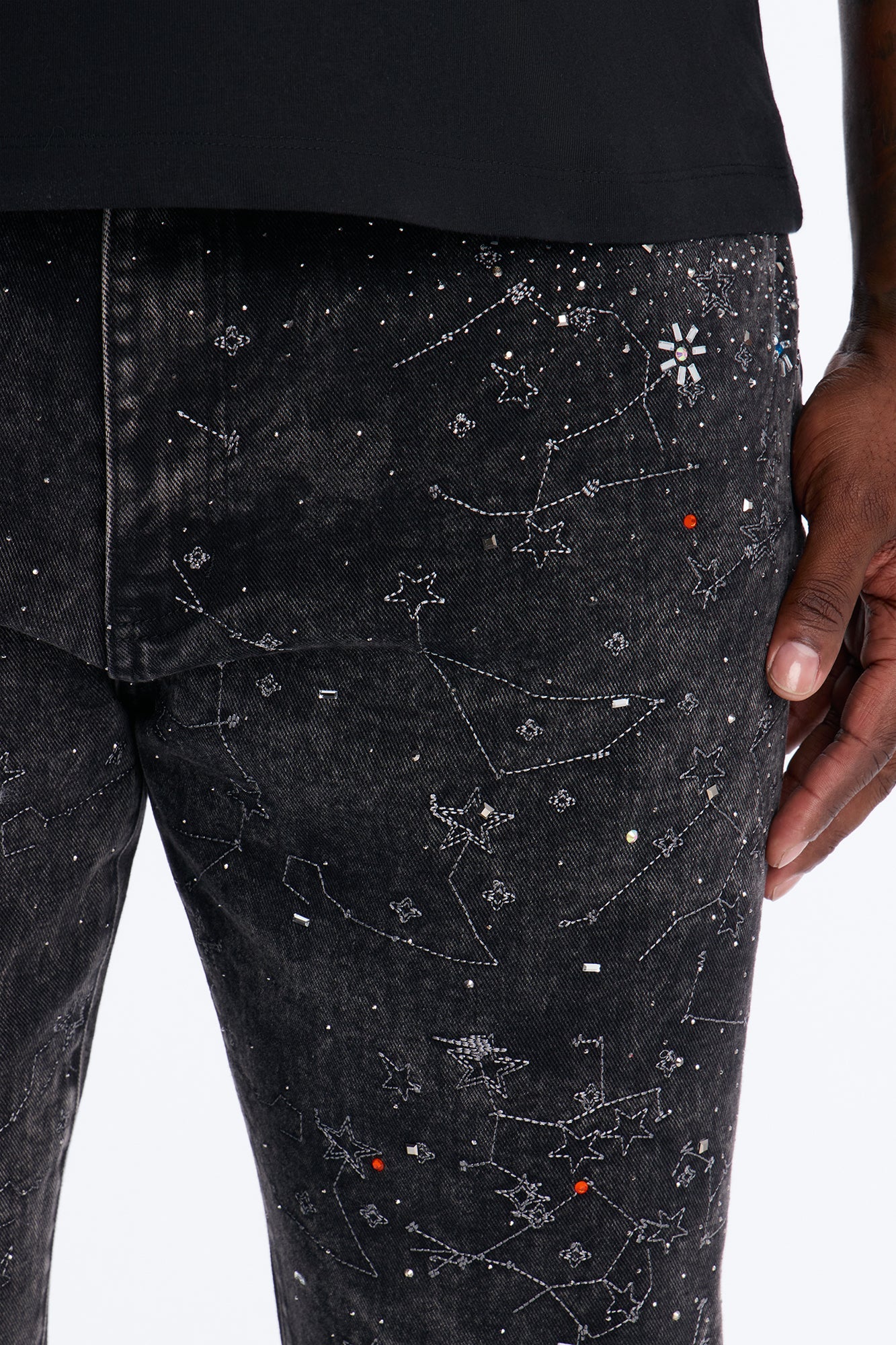 Straight Flare Eclipse Jean - Black Wash