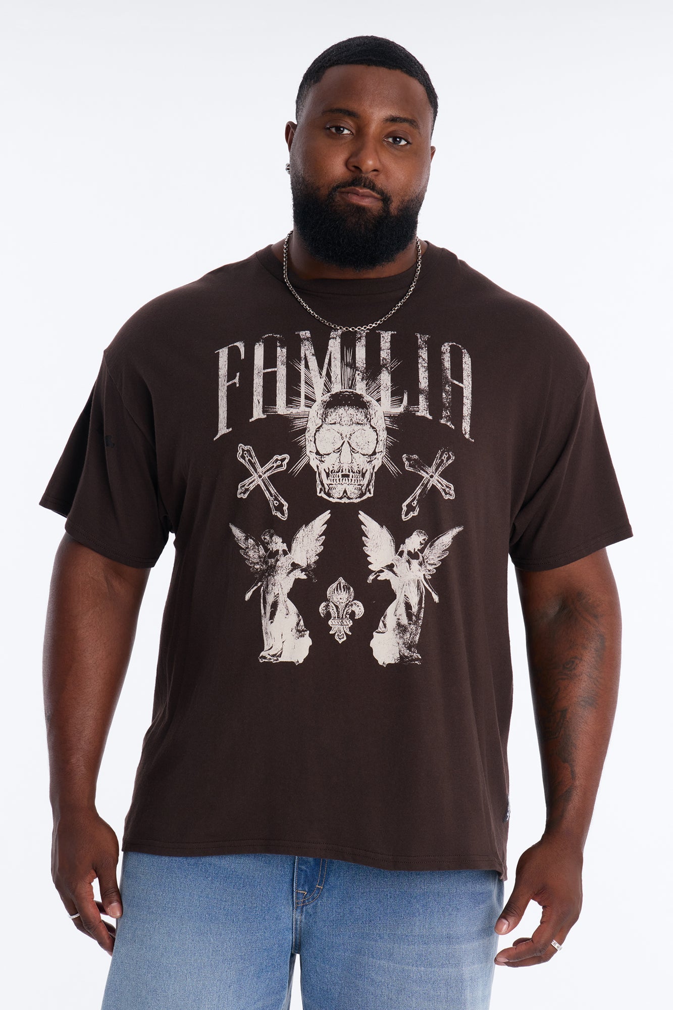 La Familia Angels Short Sleeve Tee - Brown