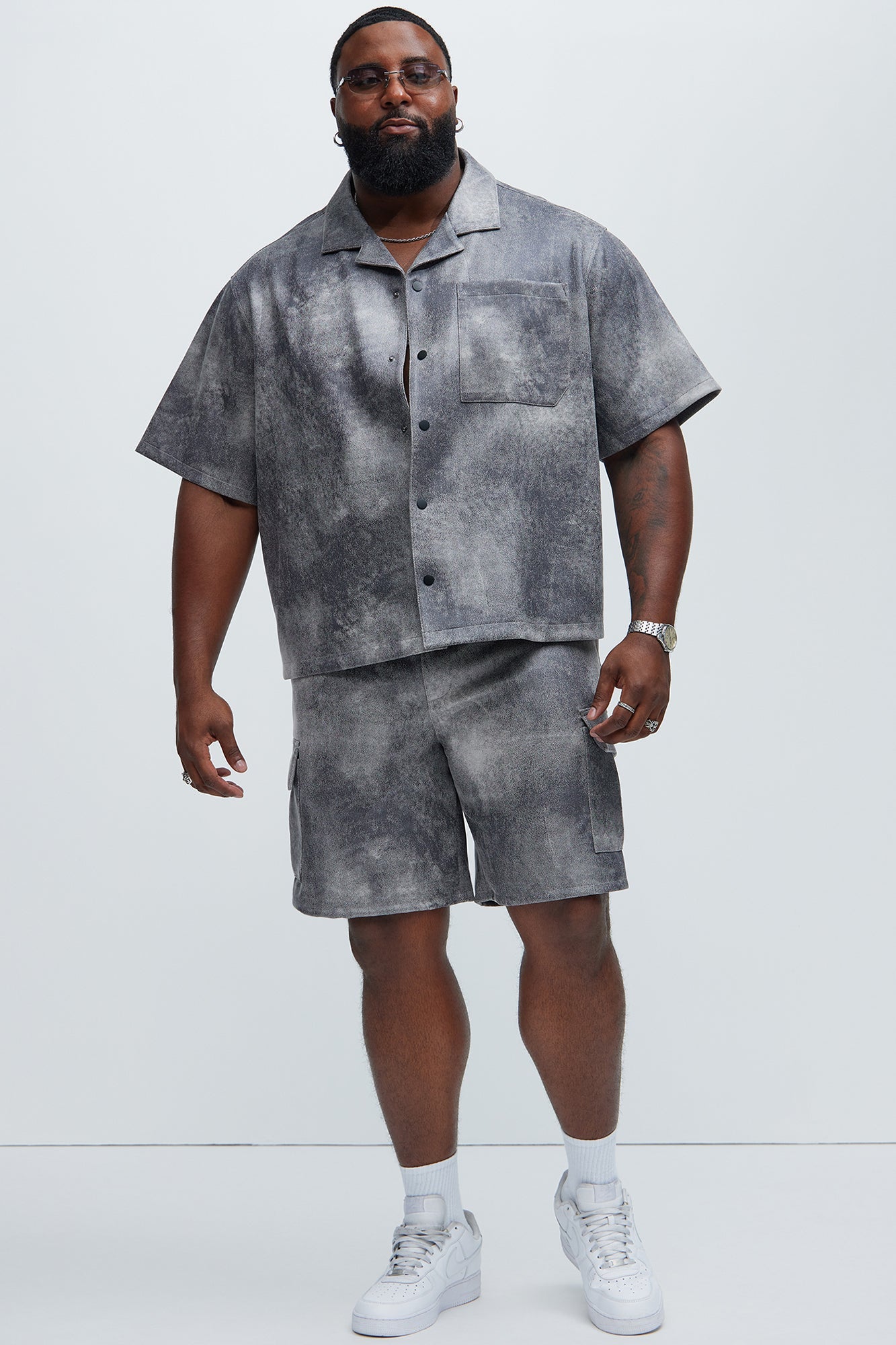 Manor Distressed Shorts - Grey