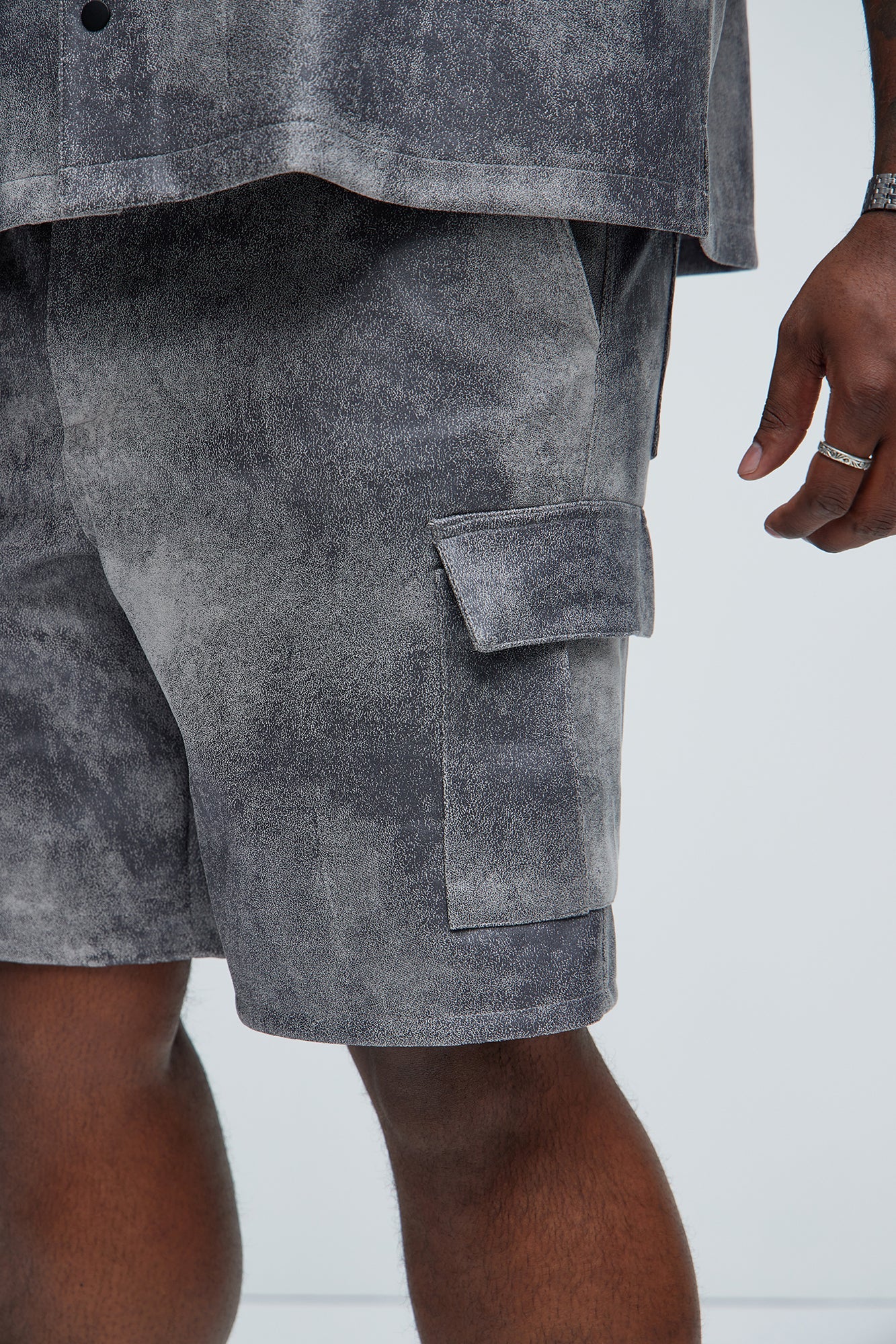 Manor Distressed Shorts - Grey