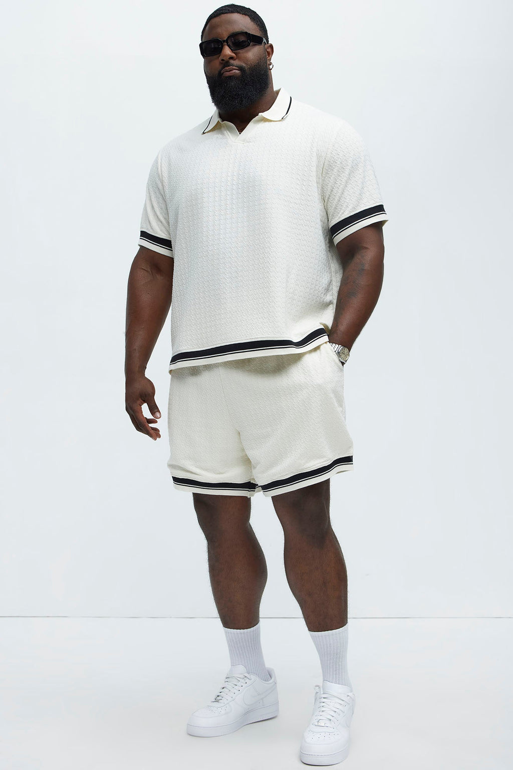 Princeton Textured Shorts - Cream