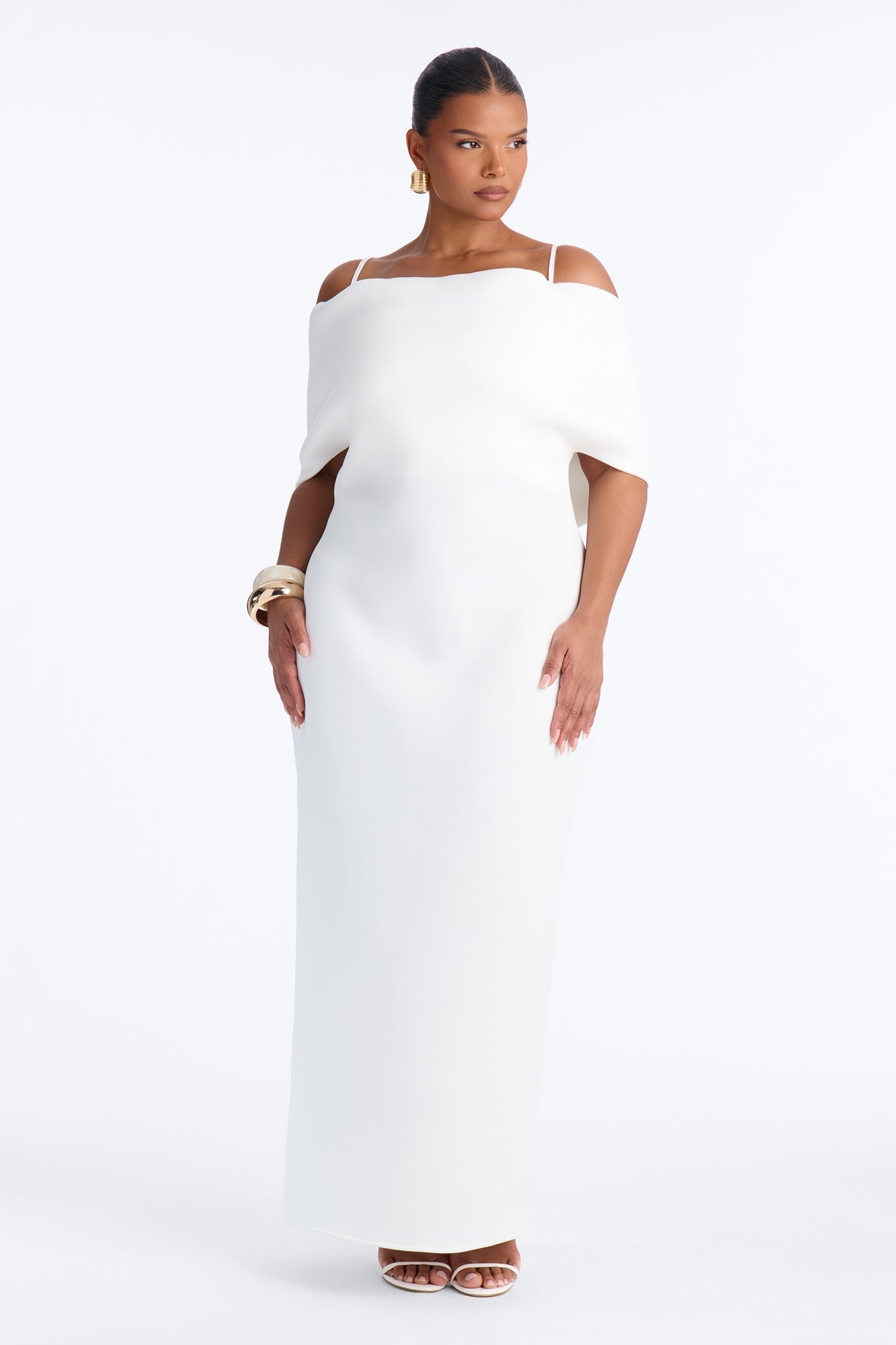 Last Call Scuba Maxi Dress - White