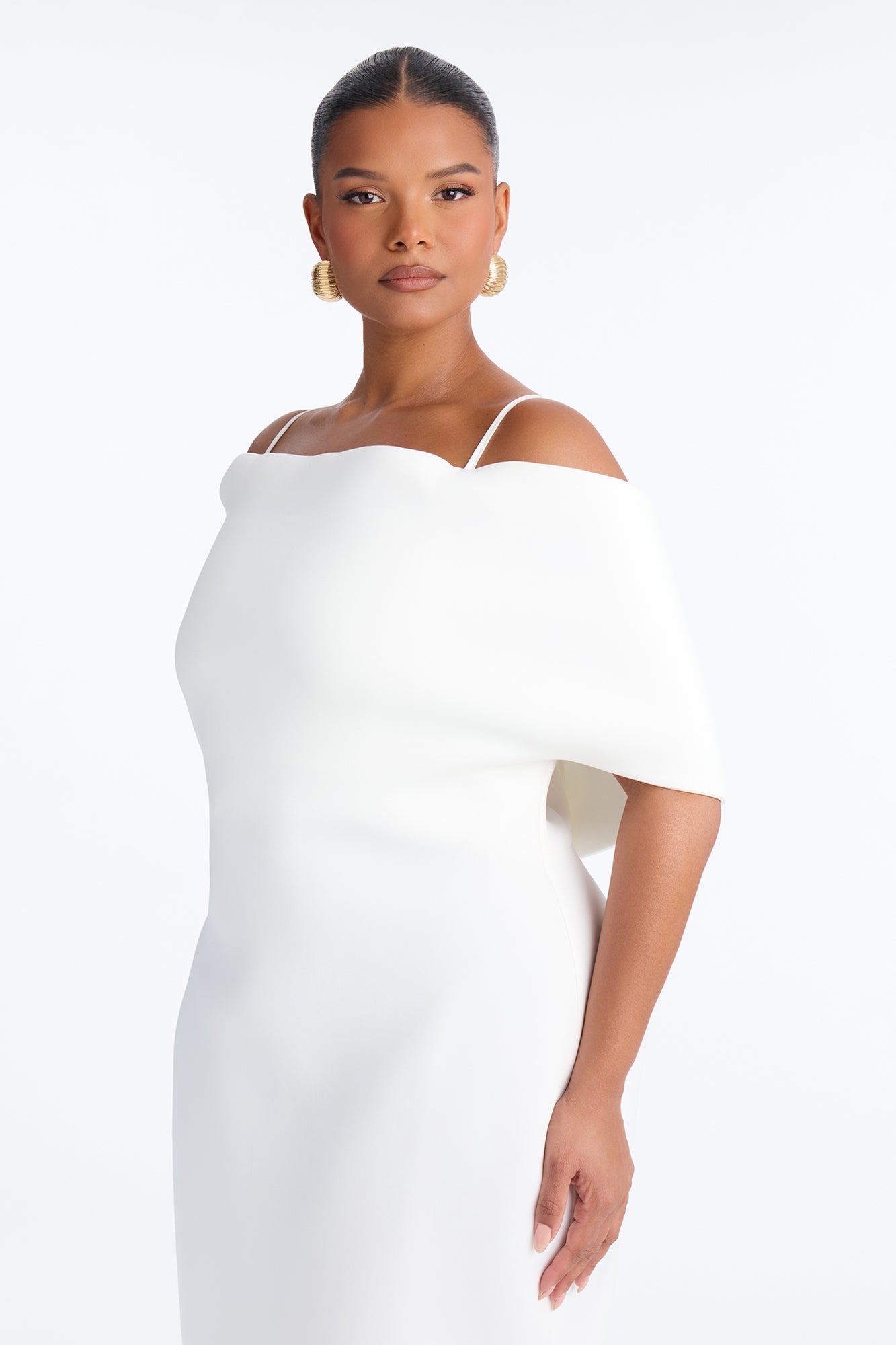 Last Call Scuba Maxi Dress - White