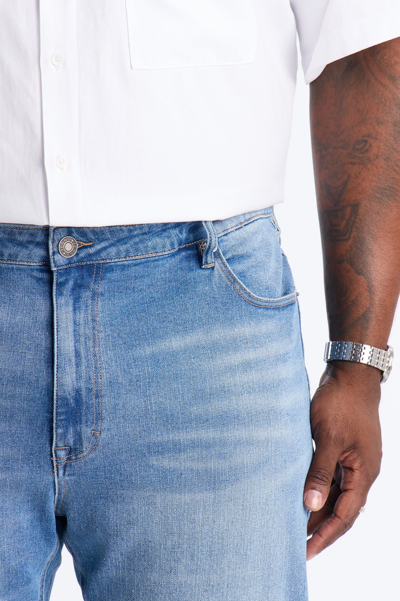 Essential Stacked Slim Flare Stretch Jean - Medium Blue Wash