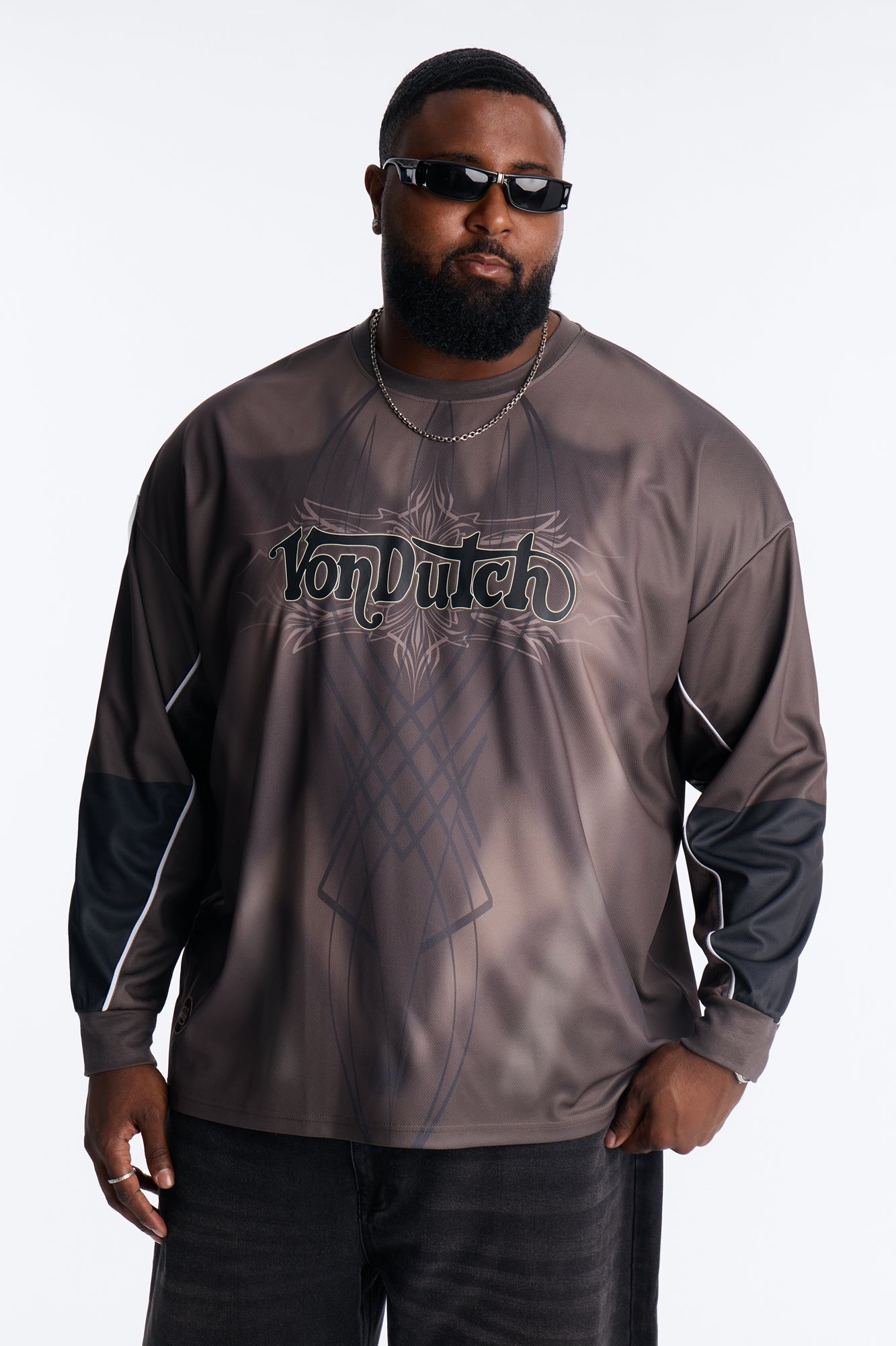 Von Dutch Ember Fade Jersey - Brown