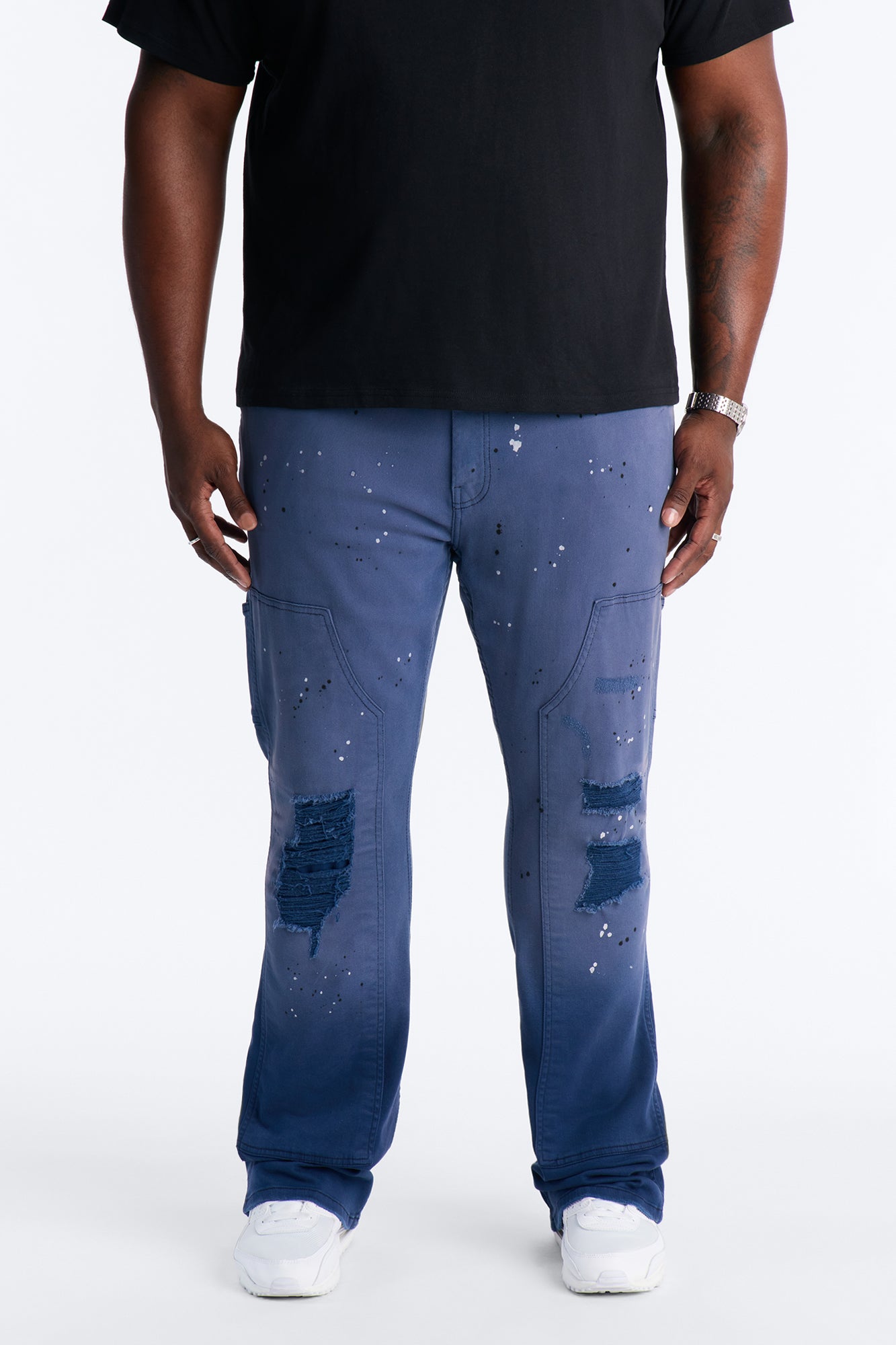 Stacked Skinny Flare Old Painters Carpenter Jean - Navy