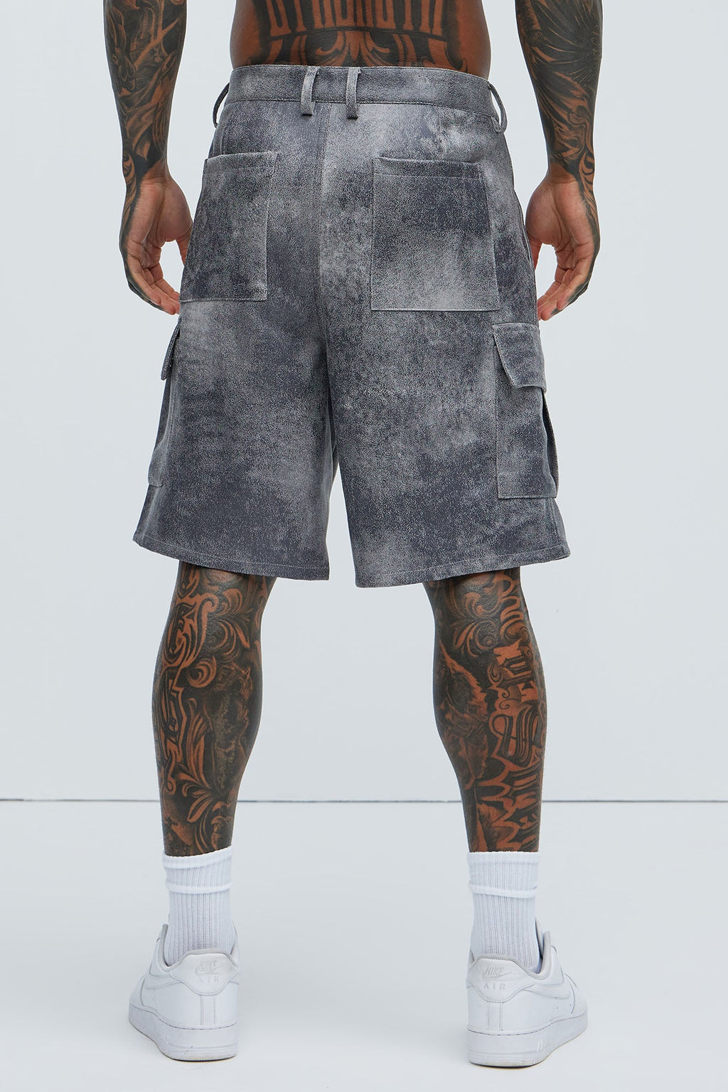 Manor Distressed Shorts - Grey