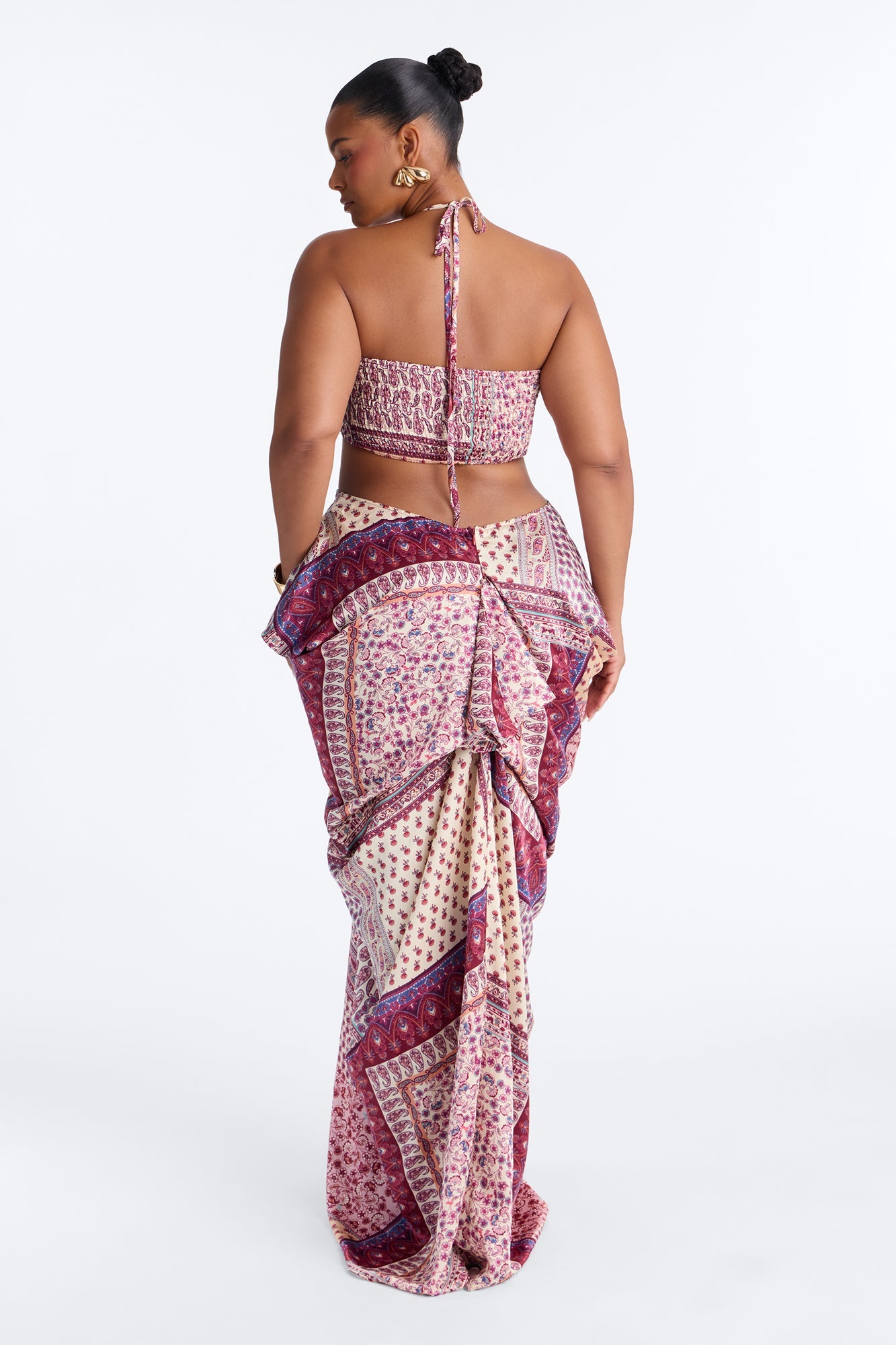 Wildflower Soul Satin Maxi Dress - Purple/combo