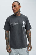 LA Stamp Short Sleeve Tee - Black