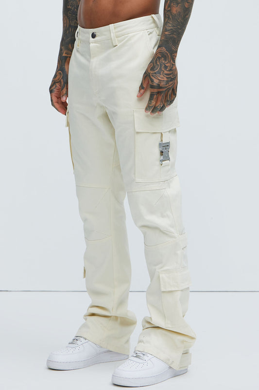 Nikko Slim Flare Pants - Cream