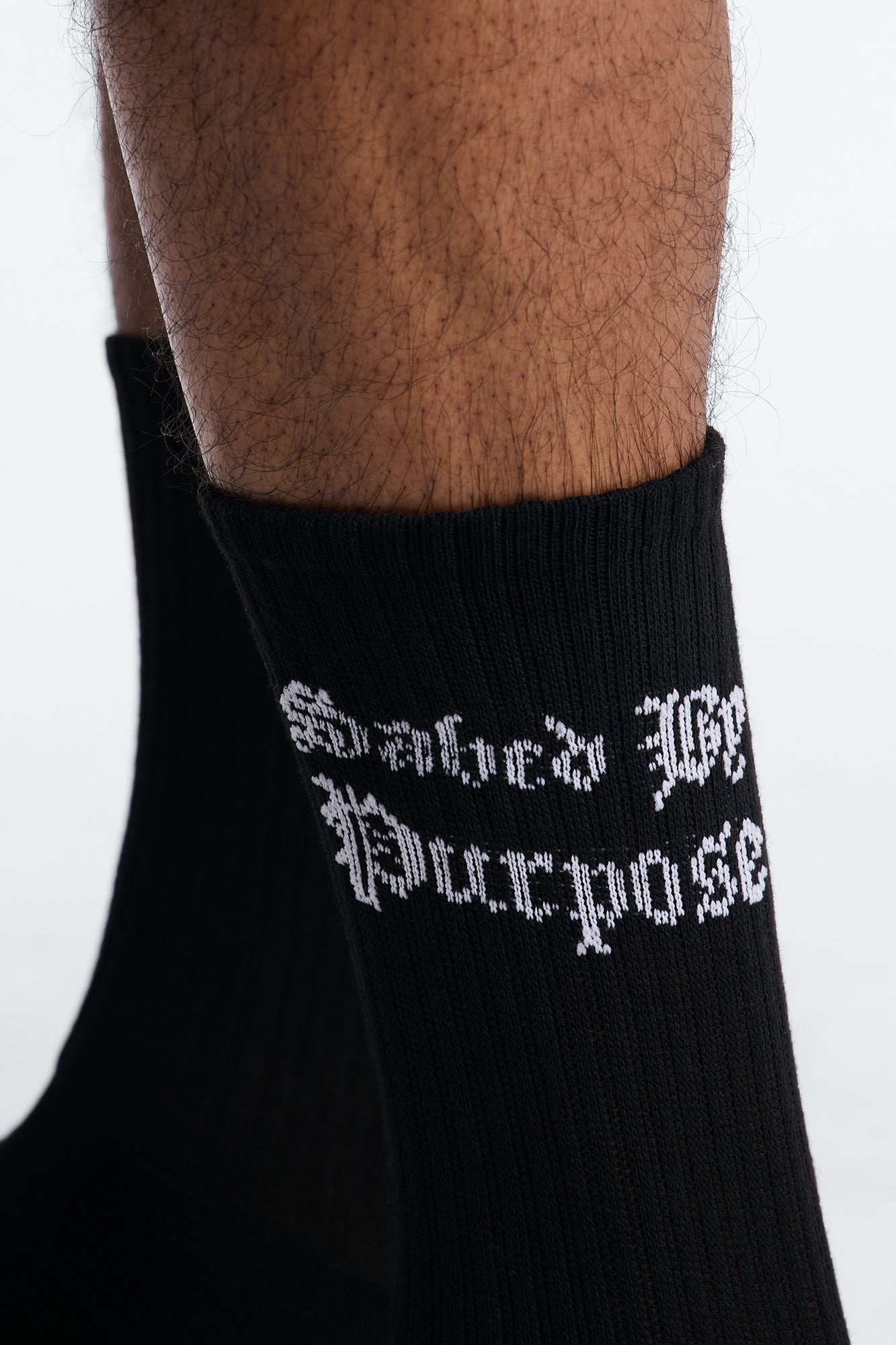 Blessed Solid Graphic Crew Socks 2 Pack - Tan/Multi