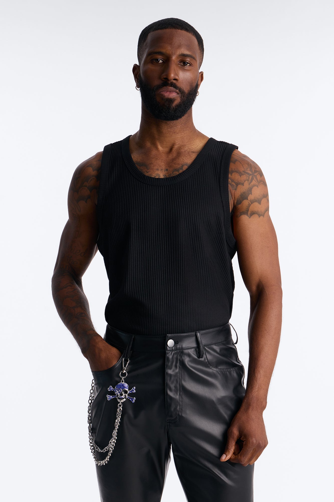 Danger In Sight Layered Pant Chain - Silver